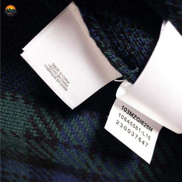 NWT Anne Klein Coat Blue Green Plaid Old Money Prep Notch Lapel Women's Size XL - Picture 9 of 10